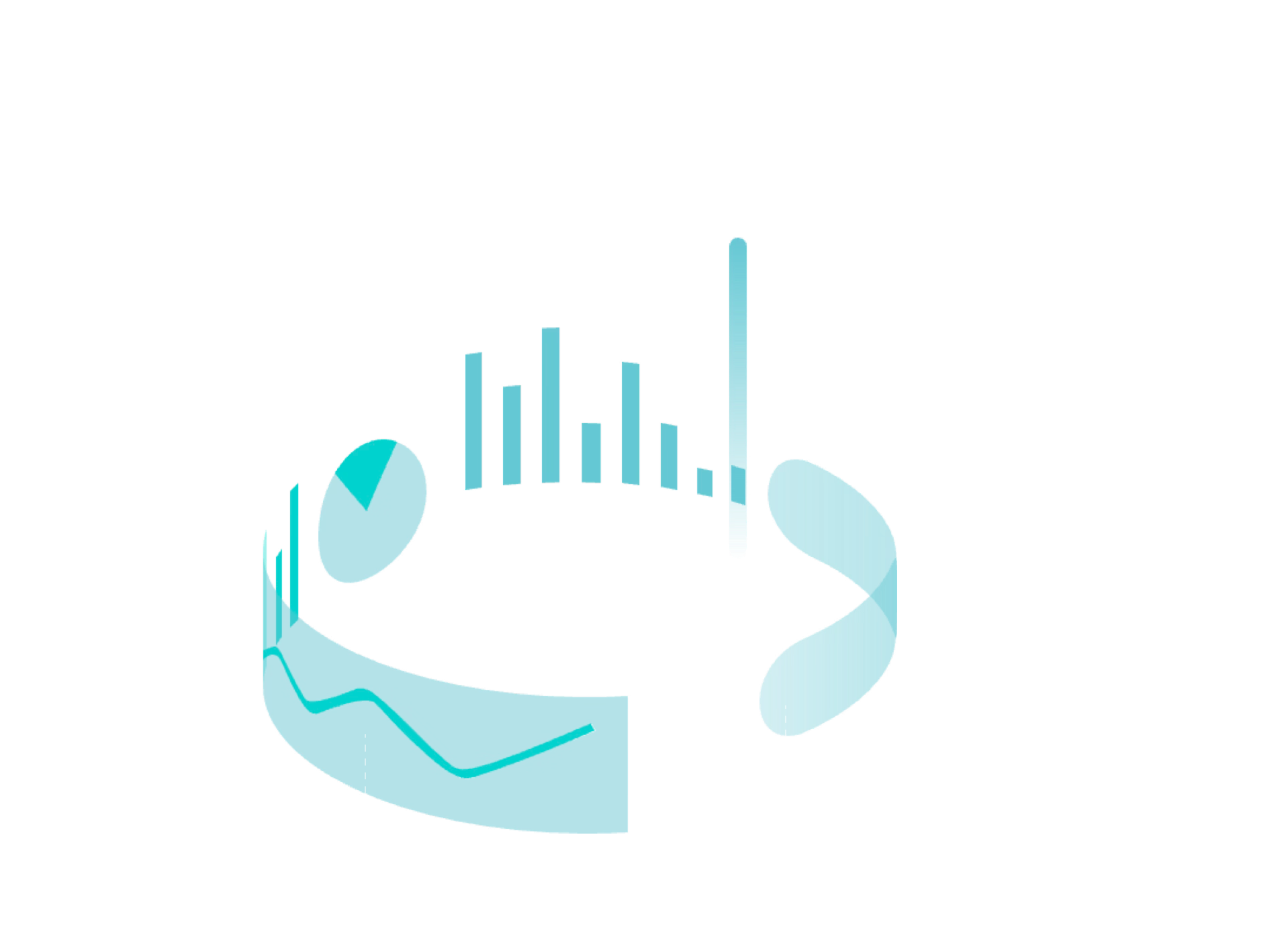 Flusso di cassa circolare con grafici
